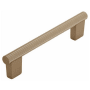 Schaub and Company Aspero 5" Center to Center Luxury Modern Ridged Round Cabinet Bar Handle / Drawer Bar Pull - Made in Spain Gold Rande