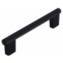 Schaub and Company Aspero 5" Center to Center Luxury Modern Ridged Round Cabinet Bar Handle / Drawer Bar Pull - Made in Spain Matte Black