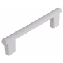 Schaub and Company Aspero 5" Center to Center Luxury Modern Ridged Round Cabinet Bar Handle / Drawer Bar Pull - Made in Spain Matte White