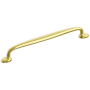 Schaub and Company Avenue 8 Inch Center to Center Luxury Farmhouse Solid Brass Cabinet Handle / Drawer Pull Unlacquered Brass