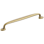 Schaub and Company Avenue 8 Inch Center to Center Luxury Farmhouse Solid Brass Cabinet Handle / Drawer Pull Vintage Brass