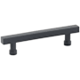 Schaub and Company NOHO 4 Inch Center to Center Solid Brass Modern Square Bar Cabinet Handle / Drawer Bar Pull Matte Black
