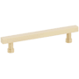 Schaub and Company NOHO 5 Inch Center to Center Solid Brass Modern Square Bar Cabinet Handle / Drawer Bar Pull Satin Brass