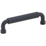 Schaub and Company NOHO 4 Inch Center to Center Luxury Solid Brass Single Barrel Cabinet Handle / Drawer Pull Matte Black