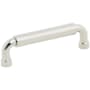 Schaub and Company NOHO 4 Inch Center to Center Luxury Solid Brass Single Barrel Cabinet Handle / Drawer Pull Polished Nickel