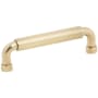 Schaub and Company NOHO 4 Inch Center to Center Luxury Solid Brass Single Barrel Cabinet Handle / Drawer Pull Vintage Brass