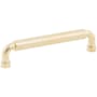 Schaub and Company NOHO 5 Inch Center to Center Luxury Solid Brass Single Barrel Cabinet Handle / Drawer Pull Unlacquered Brass