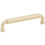 Schaub and Company NOHO 5 Inch Center to Center Luxury Solid Brass Single Barrel Cabinet Handle / Drawer Pull Satin Brass