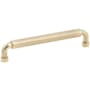 Schaub and Company NOHO 6 Inch Center to Center Luxury Solid Brass Single Barrel Cabinet Handle / Drawer Pull Vintage Brass