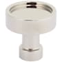 Schaub and Company NOHO 1-1/4 Inch Flat Round Modern Luxury Solid Brass Cabinet / Drawer Knob Polished Nickel