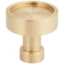 Schaub and Company NOHO 1-1/4 Inch Flat Round Modern Luxury Solid Brass Cabinet / Drawer Knob Satin Brass