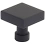Schaub and Company NOHO 1-1/4 Inch Flat Modern Square Solid Brass Cabinet / Drawer Knob Matte Black