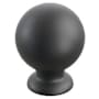Schaub and Company Avenue 1 Inch Round Ball Solid Brass Cabinet / Drawer Knob Matte Black