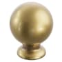 Schaub and Company Avenue 1 Inch Round Ball Solid Brass Cabinet / Drawer Knob Vintage Brass