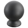 Schaub and Company Avenue 1-1/4 Inch Round Ball Solid Brass Cabinet / Drawer Knob Matte Black