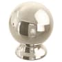 Schaub and Company Avenue 1-1/4 Inch Round Ball Solid Brass Cabinet / Drawer Knob Polished Nickel