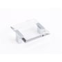 Schaub and Company Positano 2-1/2" Center to Center Square Clear Acrylic Cabinet Pull Knob - Made in Italy Polished Chrome