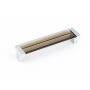 Schaub and Company Positano 5-1/16" Center to Center Smoke Acrylic Luxury Cabinet Handle / Drawer Pull - Made in Italy Satin Nickel