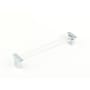 Schaub and Company Positano 6-5/16" Center to Center Modern Acrylic Handle Cabinet Pull - 10 Pack - Made in Italy Chrome Clear