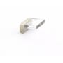 Schaub and Company Positano 1/2" Center to Center Flush Mount Clear Acrylic Finger Tab Knob / Edge Pull - Made in Italy Satin Nickel