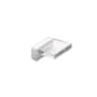 Schaub and Company Positano 1/2" Center to Center Flush Mount Smoke Acrylic Finger Tab Knob / Edge Pull - Made in Italy Polished Chrome