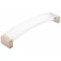 Schaub and Company Positano 6-5/16" Center to Center Clear Acrylic Arch Cabinet Handle / Drawer Pull - Made in Italy Signature Satin Brass