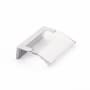 Schaub and Company Positano 1-1/4" Center to Center Clear Acrylic Finger Tab Cabinet Edge Pull / Drawer Tab Pull - Made in Italy Polished Chrome