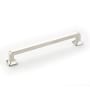 Schaub and Company Menlo Park 6" Center to Center Squared Handle Cabinet Pull - 25 Pack Polished Nickel