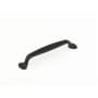 Schaub and Company Country 6" Center to Center Solid Brass Traditional Handle Cabinet Pulls - 25 Pack Flat Black