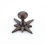 Schaub and Company Sonata Solid Brass 11/16" Art Deco Mushroom Cabinet Knob with Star Backplate Dark Antique Bronze