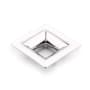 Schaub and Company Finestrino 1-1/4" Center to Center Modern Fluted Open Square Cabinet Knob - Made in Italy Polished Chrome