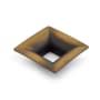Schaub and Company Finestrino 1-1/4" Center to Center Modern Fluted Open Square Cabinet Knob - Made in Italy Burnished Bronze