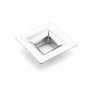 Schaub and Company Finestrino 1-1/4" Center to Center Modern Fluted Open Square Cabinet Knob - Made in Italy Matte Chrome