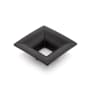 Schaub and Company Finestrino 1-1/4" Center to Center Modern Fluted Open Square Cabinet Knob - Made in Italy Matte Black