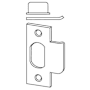 Schlage T Strike Plate with Dust Box Oil Rubbed Bronze