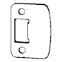 Schlage 1 5/8" x 2 1/4" Full Lip Strike Plate with 1/4" Radius Corners Polished Brass