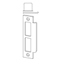 Schlage 1-1/4" x 4-7/8" Square Corner Strike Satin Chrome