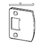 Schlage Radius Full Lip Strike for Knobs and Levers with 2 Screws Polished Brass