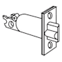 Schlage 2 3/8" Replacement Deadlatch with Square Corner 1 1/8" x 2 1/4" Faceplate Satin Chrome