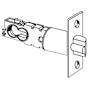 Schlage 2 3/8" or 2 3/4" Replacement Deadlatch with Square Corner 1" x 2-1/4" Faceplate for UL Listed Locks Polished Chrome
