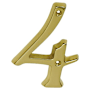 Schlage Classic House Number 4 Bright Brass