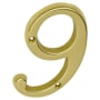 Schlage Classic House Number 9 Bright Brass