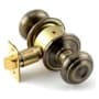 Schlage Georgian Passage Door Knob Set Antique Brass