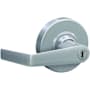 Schlage Saturn Privacy Door Lever Set with Round Rose from the ALX Series Satin Chrome