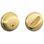 Schlage Single Cylinder Keyed Entry Grade 1 Deadbolt from the B-Series Lifetime Polished Brass