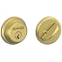 Schlage Single Cylinder Keyed Entry Grade 1 Deadbolt from the B-Series Satin Brass