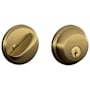 Schlage Single Cylinder Keyed Entry Grade 1 Deadbolt from the B-Series Antique Brass