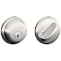 Schlage Single Cylinder Grade 1 Deadbolt with Tapered Latch Satin Nickel