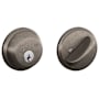Schlage Single Cylinder Keyed Entry Grade 1 Deadbolt from the B-Series Distressed Nickel