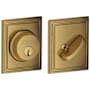 Schlage Single Cylinder Grade 1 Deadbolt with Decorative Addison Rose Antique Brass